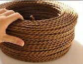 Ретро-кабель (коричневый) плетеный D5мм/20,75мм/1метр, SPFR24356