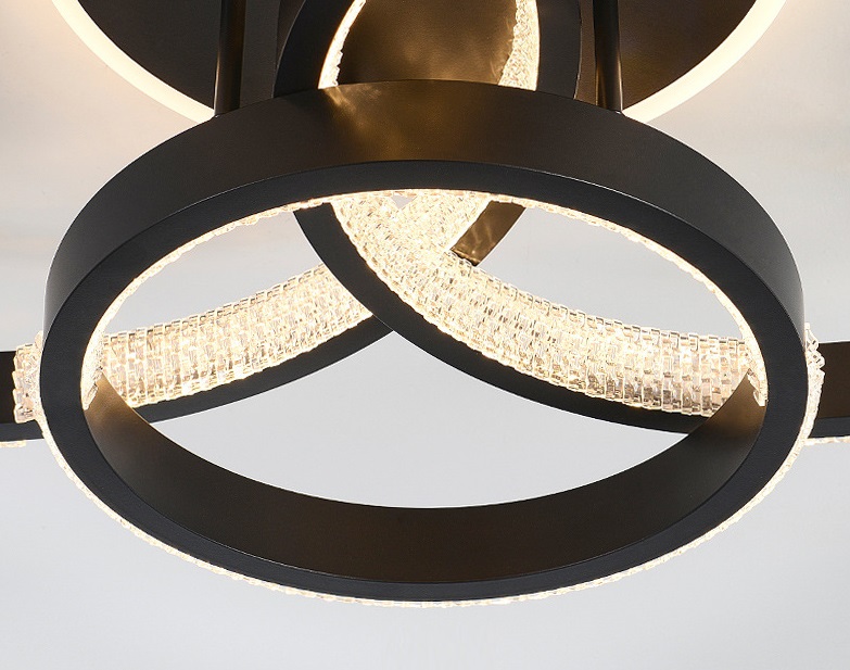 Светильник SAPFIR (2202-500-3BK) SPF-9408 ЧЕРНЫЙ D750*720/H110/3/LED/2*90W без ПДУ TERRA 24-12