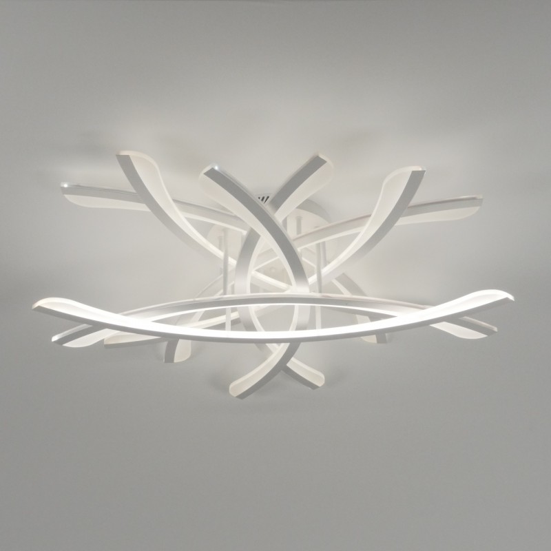 Светильник потолочный SPF-9454 WHITE/БЕЛЫЙ ` D800/H100/8/LED/2*136W 2.4G SPIT 24-12 (1 из 2шт в коро