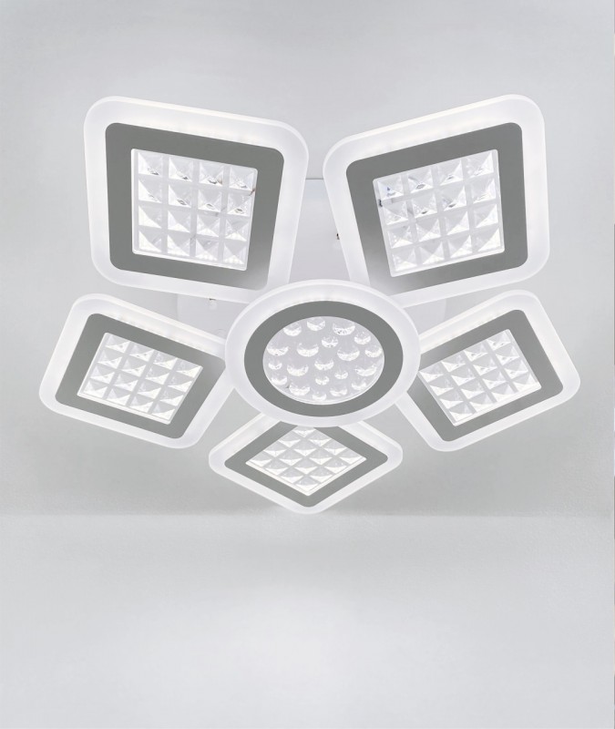 Светильник потолочный SAPFIR SPF-9461 WHITE/БЕЛЫЙ ` D600/H120/6/LED/160W 2.4G 23-07