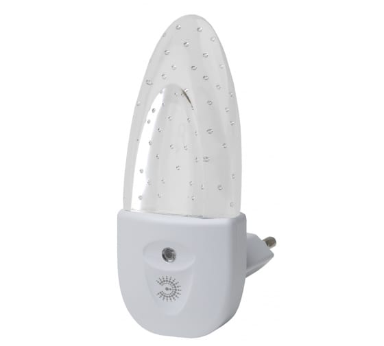 Ночник - светильник светодиодный ЭРА NN-619-LS-W в розетку с датчиком освещенности белый
