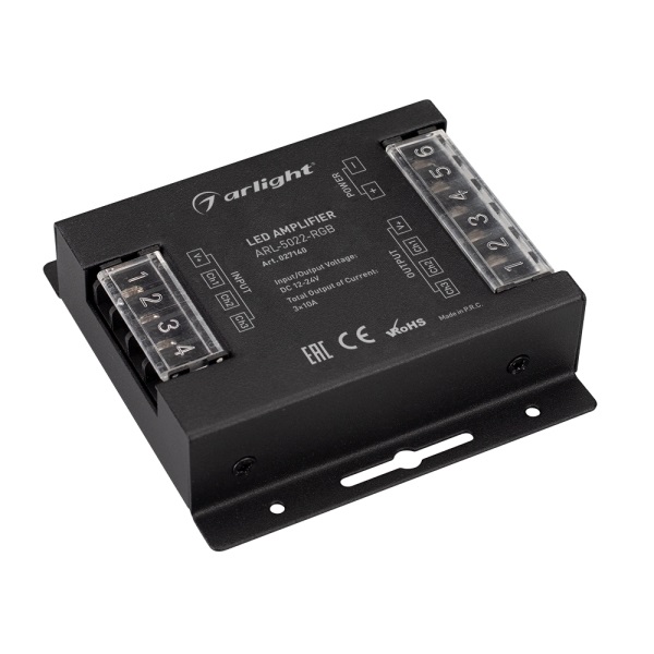 Усилитель ARL-5022-RGB (12-24V, 3x10A, 360-720W) (arlight, IP20 Металл, 2 года) 027140