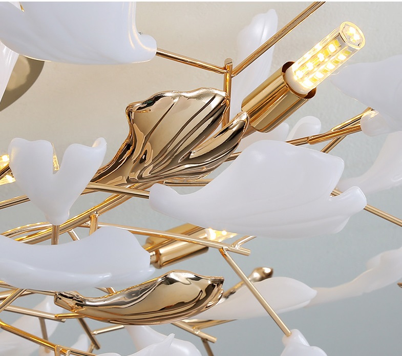 Светильник DZN-34261 ЗОЛОТО + БЕЛАЯ КЕРАМИКА ` D1200*2500/H1200/30/G9/10W GINKOA 24-02