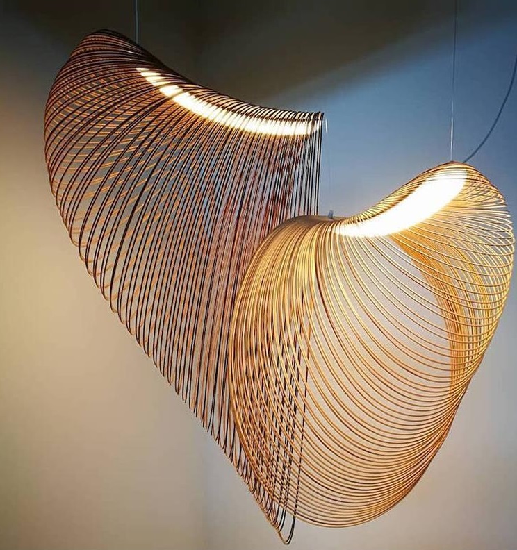 Светильник DZN-6410 КОРИЧНЕВЫЙ ` D800/H600/1/LED/24W/3000K FOSSIL цвет древесины 25-03 ZSUZSANNA HOR