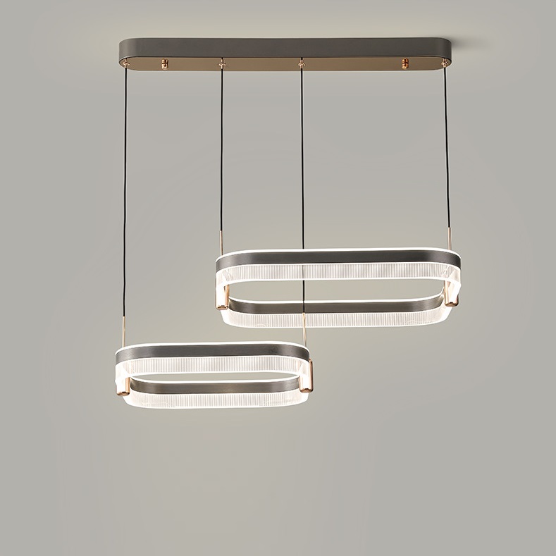 Светильник ElegantLight DZN-11126 ЧЕРНЫЙ АЛЮМИНИЙ / ЗОЛОТО ` D500*500+400*400/H1500/2/LED/130W/2.4G