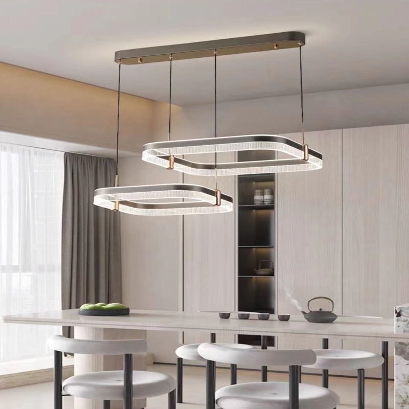 Светильник ElegantLight DZN-11126 ЧЕРНЫЙ АЛЮМИНИЙ / ЗОЛОТО ` D500*500+400*400/H1500/2/LED/130W/2.4G