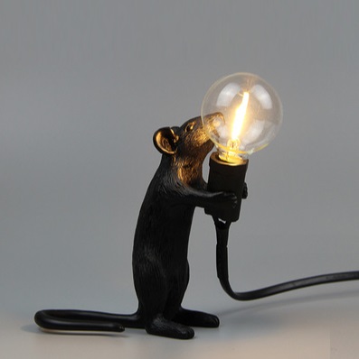 Светильник переносной ElegantLight DZN-11150 ЧЕРНЫЙ ` 1/E12/12W мышка стоит (+ лампа Е12) MOUSE 23-1