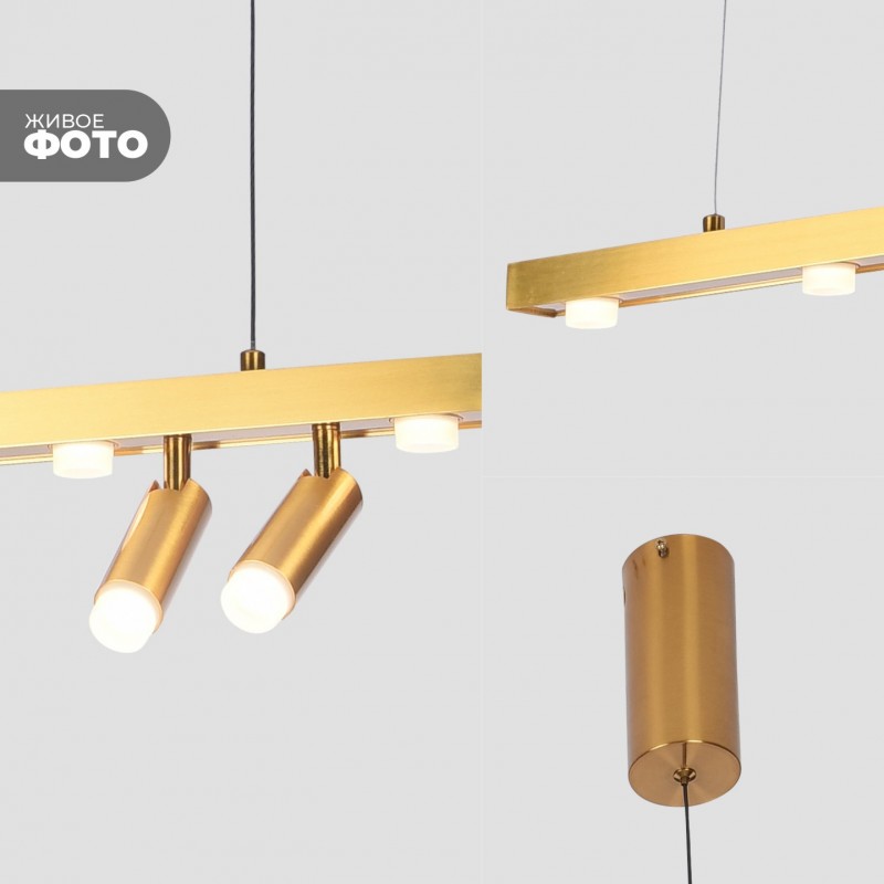 Светильник подвесной ElegantLight DZN-8229 BRONZA ` D120/H120/8+2/LED/30W/3000K 22-10 VISION