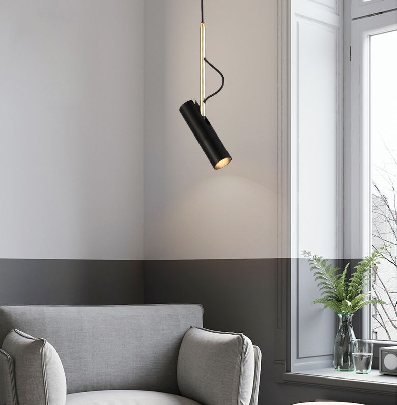 Светильник подвесной ElegantLight DZN-8248 BLACK ` 1/GU10/50W POINT 23-04