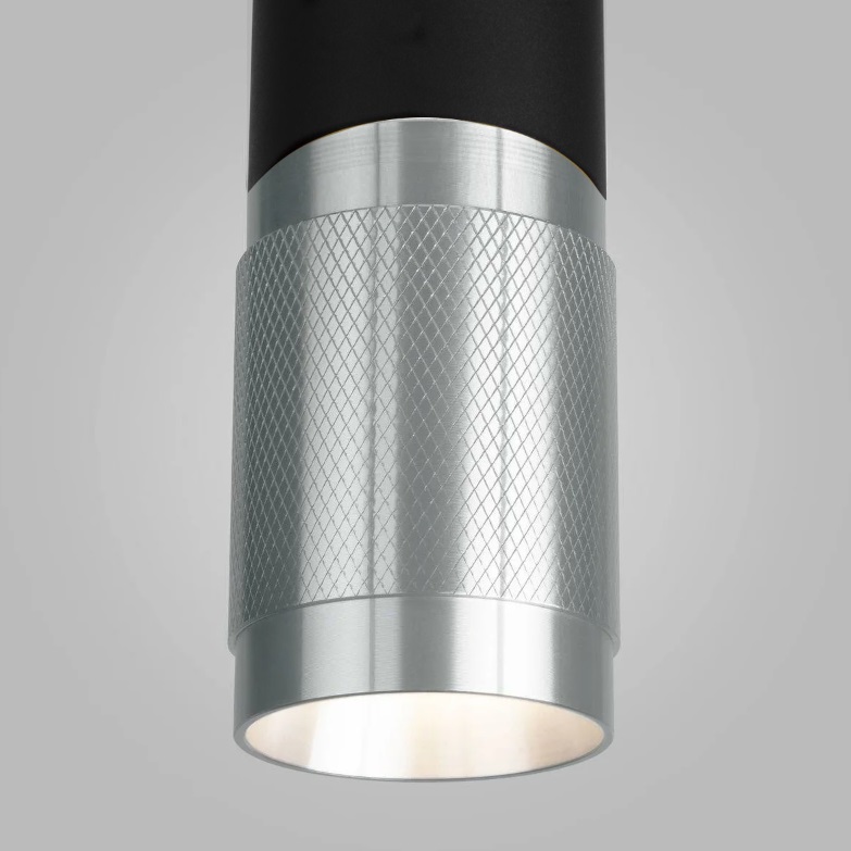 Светильник SPF-4106 SILVER+BK/СЕРЕБРО+ЧЕРНЫЙ ` D60/H375/1/GU10/50W SPF13-1