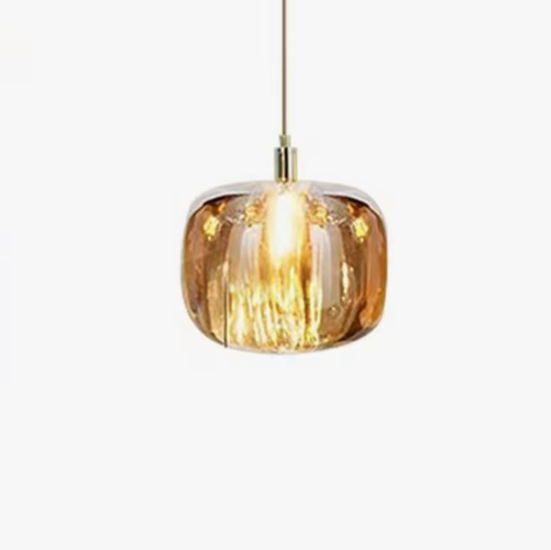 Светильник DZN-44997 РОМ/ЯНТАРНЫЙ ` D130/H1500/1/G4/5W CASCADE янтарное стекло