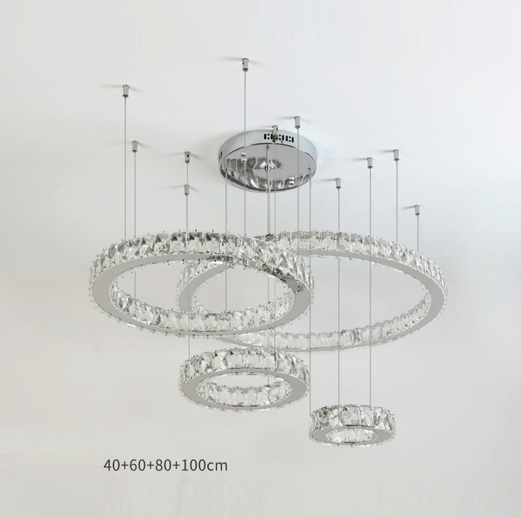 Светильник SPF-36109 CHROME/РОМ ` D1000+800+600+400/H1200/4/LED/120W 2.4G RIPPLE