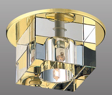 Светильник Novotech 369382 NT 025 золото/прозрачный Встраиваемый IP20 G5.3 50W 12V CUBIC