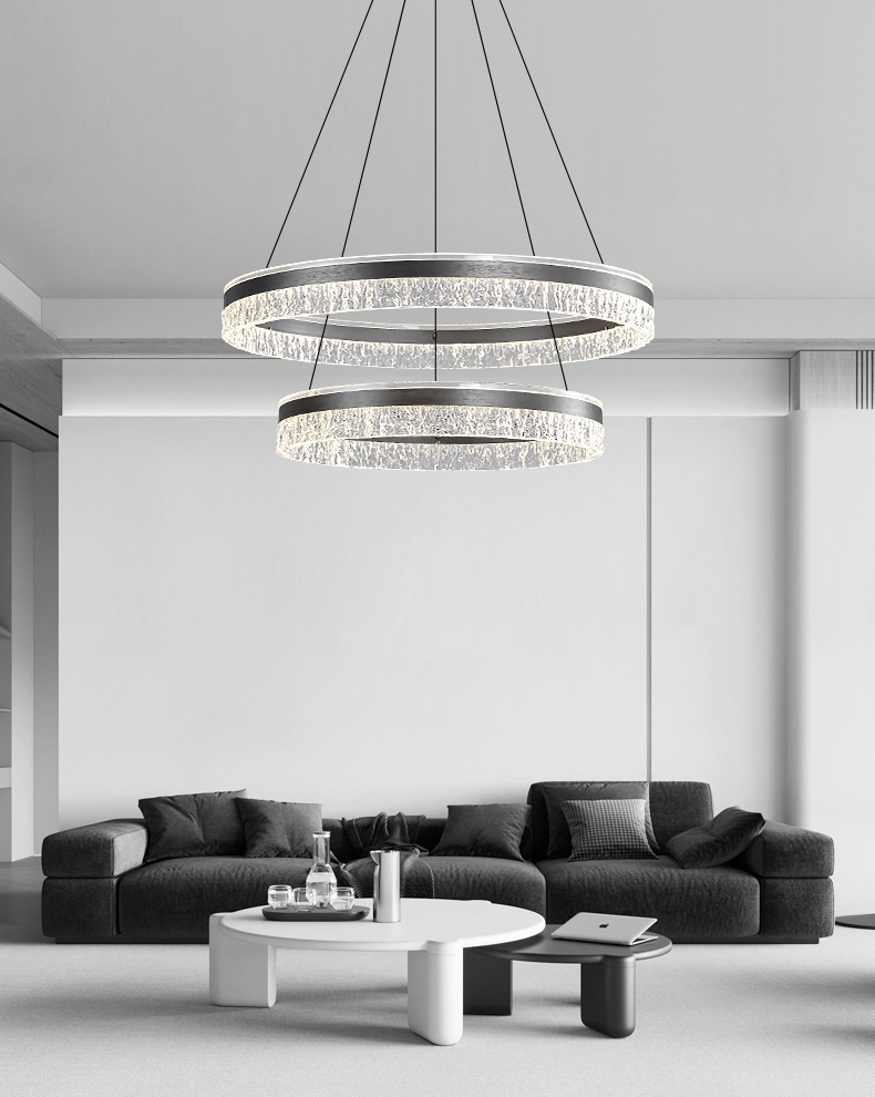 Светильник DZN-13492 ` ЧЕРНЫЙ АЛЮМИНИЙ D600+400/2/LED/100W/4500K акрил FROST