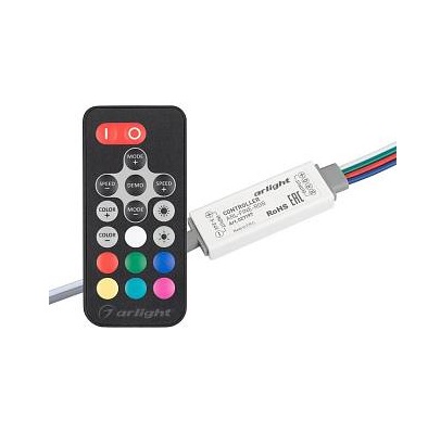 Контроллер ARL-FINE-RGB Black (5-24V, 3x2A, RF ПДУ 18кн)