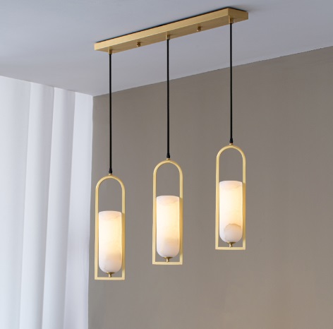 Светильник DZN-55137 ЗОЛОТАЯ БРОНЗА + МРАМОР ` D130/H430+2000/3/E27/40W RUNOLV